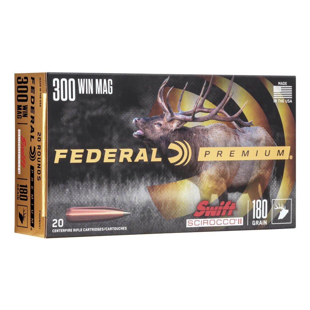 Federal Swift Scirocco II 300 Winchester Magnum Rifle Ammunition 20 Round Box