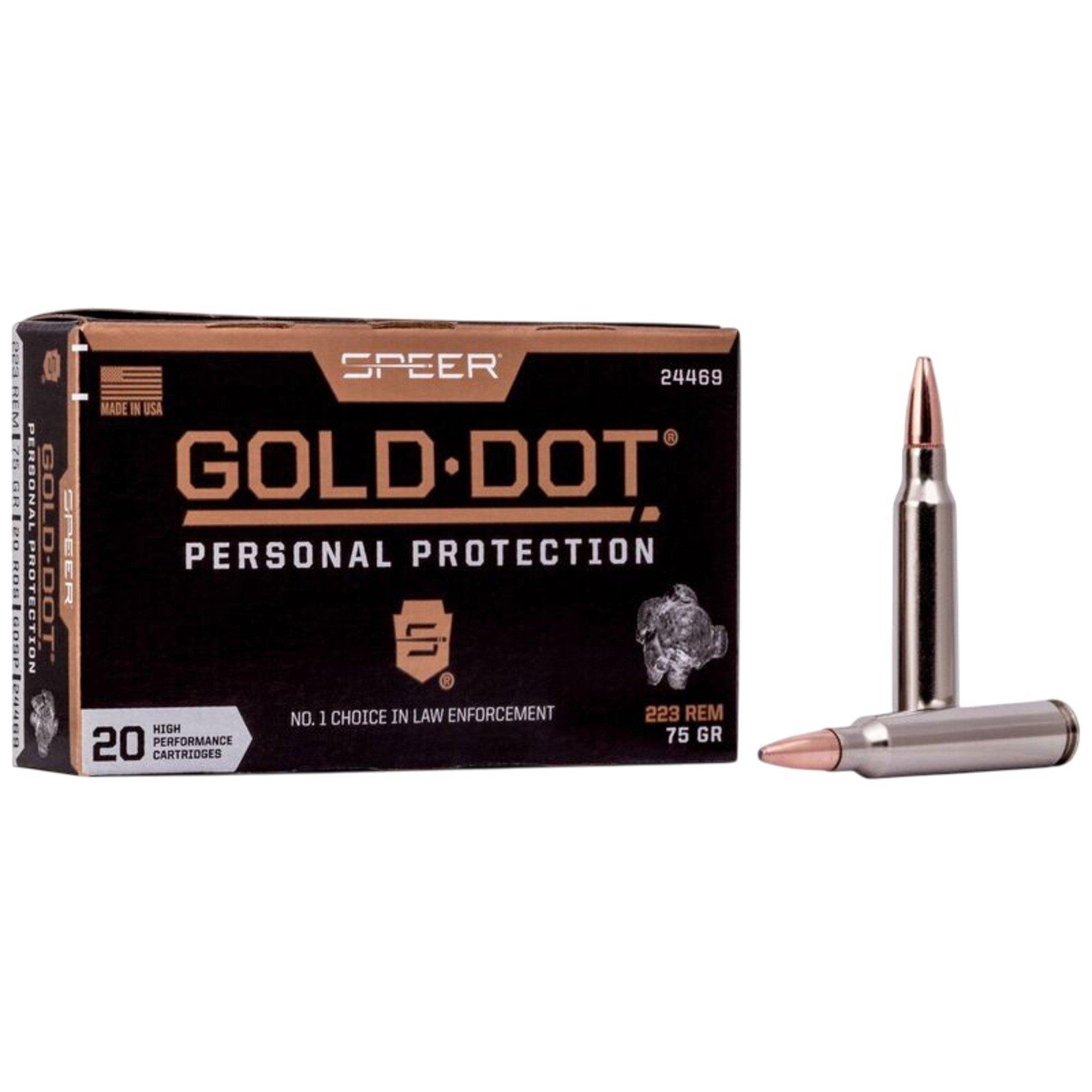 Speer Gold Dot Personal Protection 223 Remington Rifle Ammunition 20 Round Box