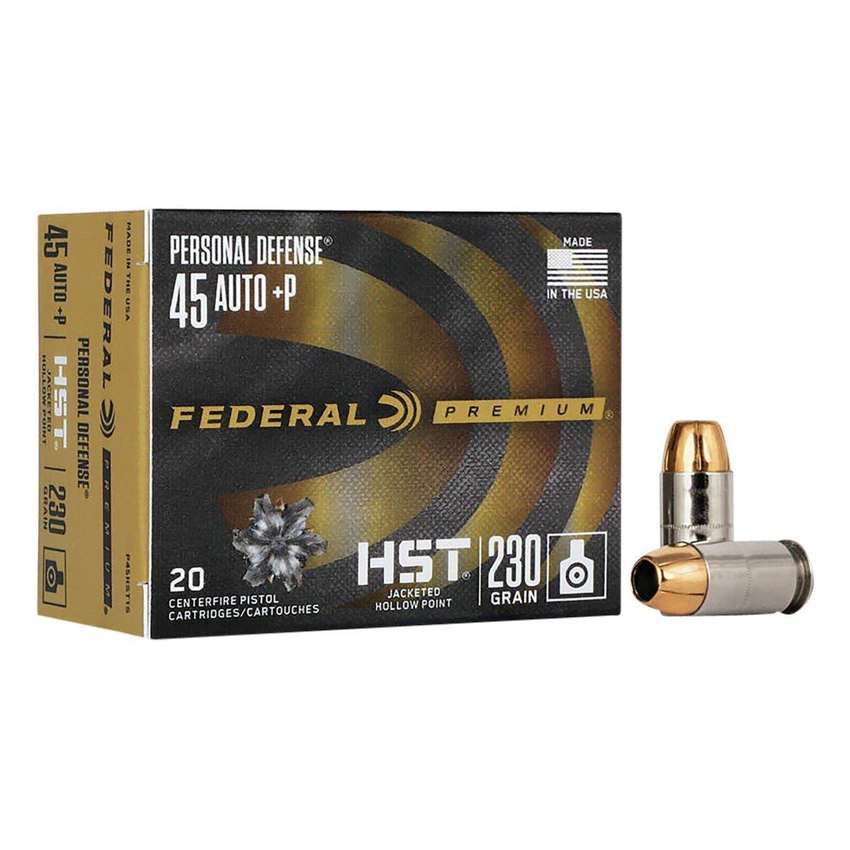 Federal Personal Defense HST JHP 45 Auto (ACP) +P Handgun Ammunition 20 Round Box