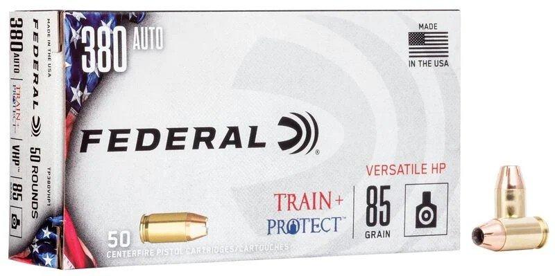 Federal Train + Protect VHP 380 ACP Handgun Ammunition 50 Round Box