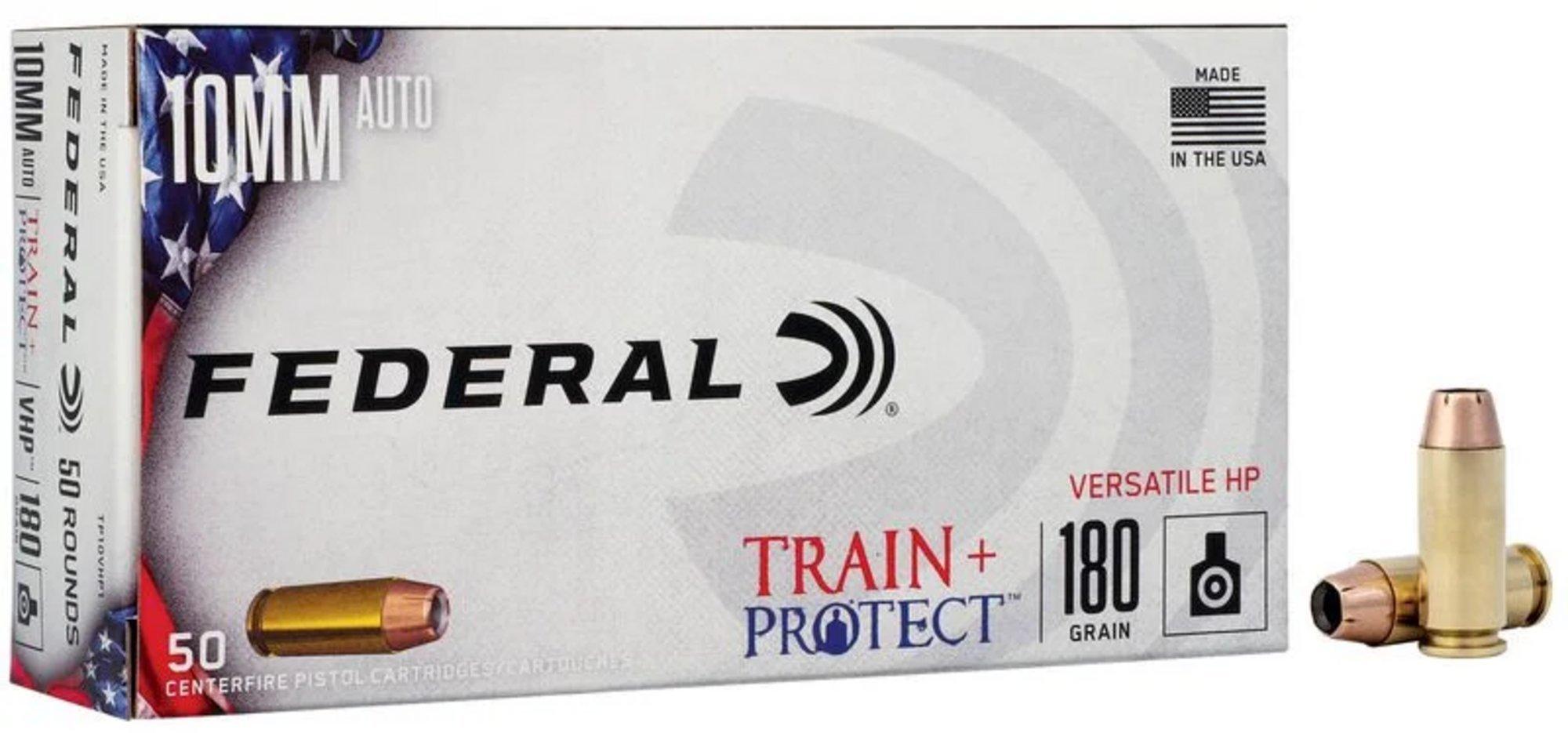 Federal Train + Protect 10mm Auto Handgun Ammunition 50 Round Box