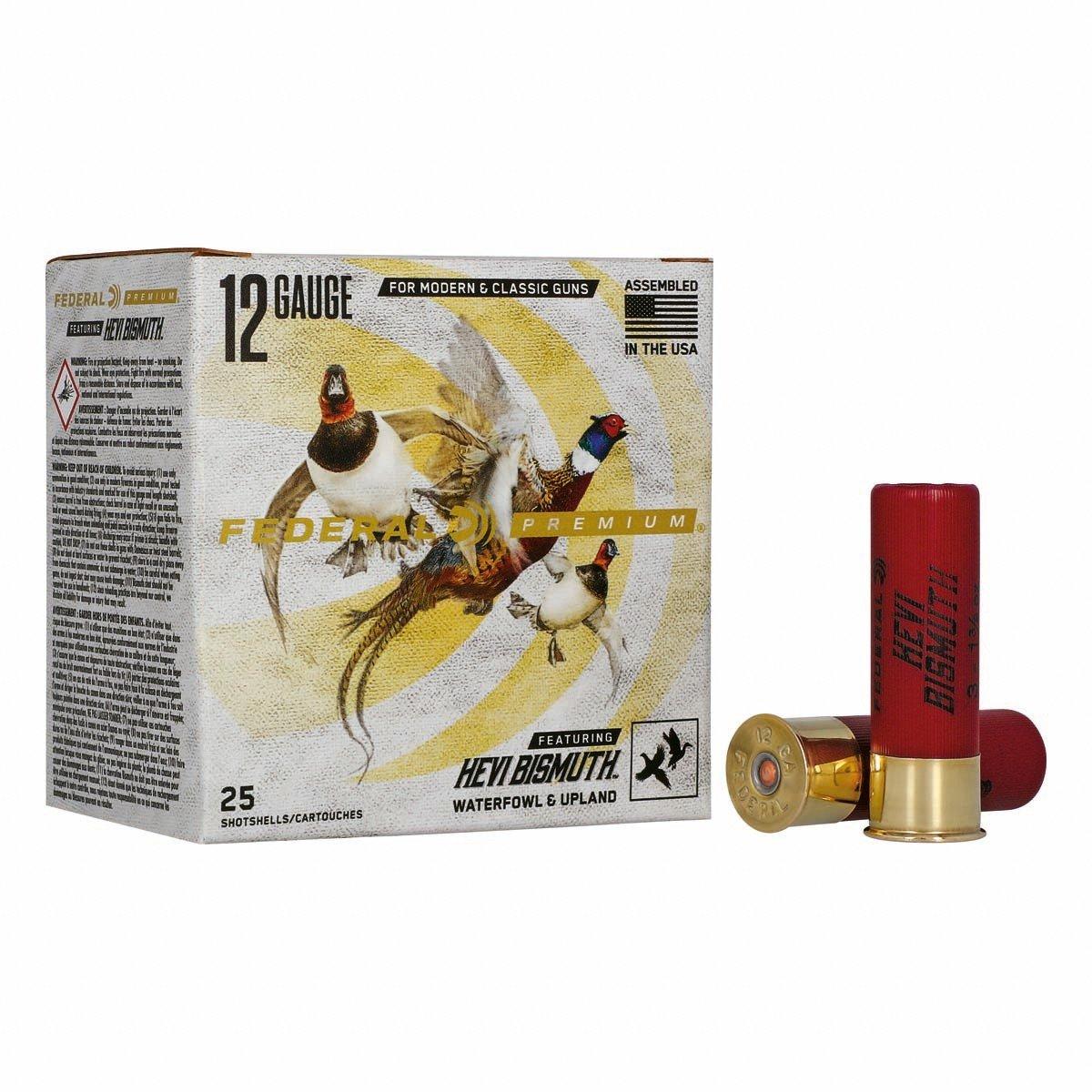 Federal HEVI-Bismuth Non-Toxic Shotshells 12 Gauge Shotshells 25 Round Box - Federal