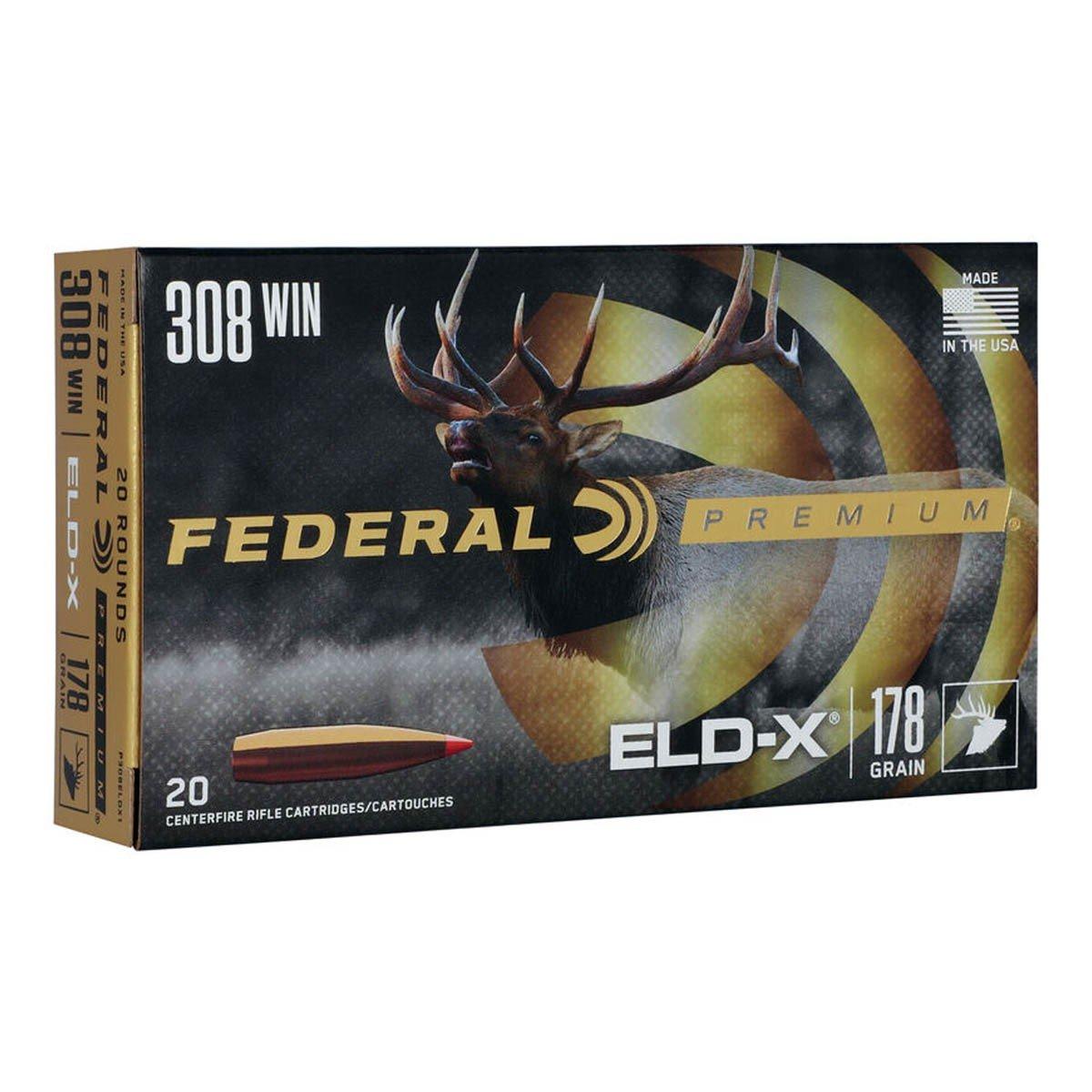 Federal ELD-X 308 Winchester Rifle Ammunition 20 Round Box