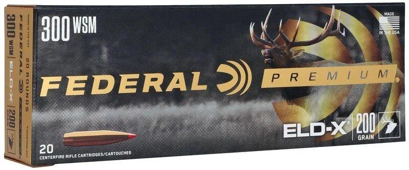 Federal ELD-X 300 Winchester Short Magnum Rifle Ammunition 20 Round Box
