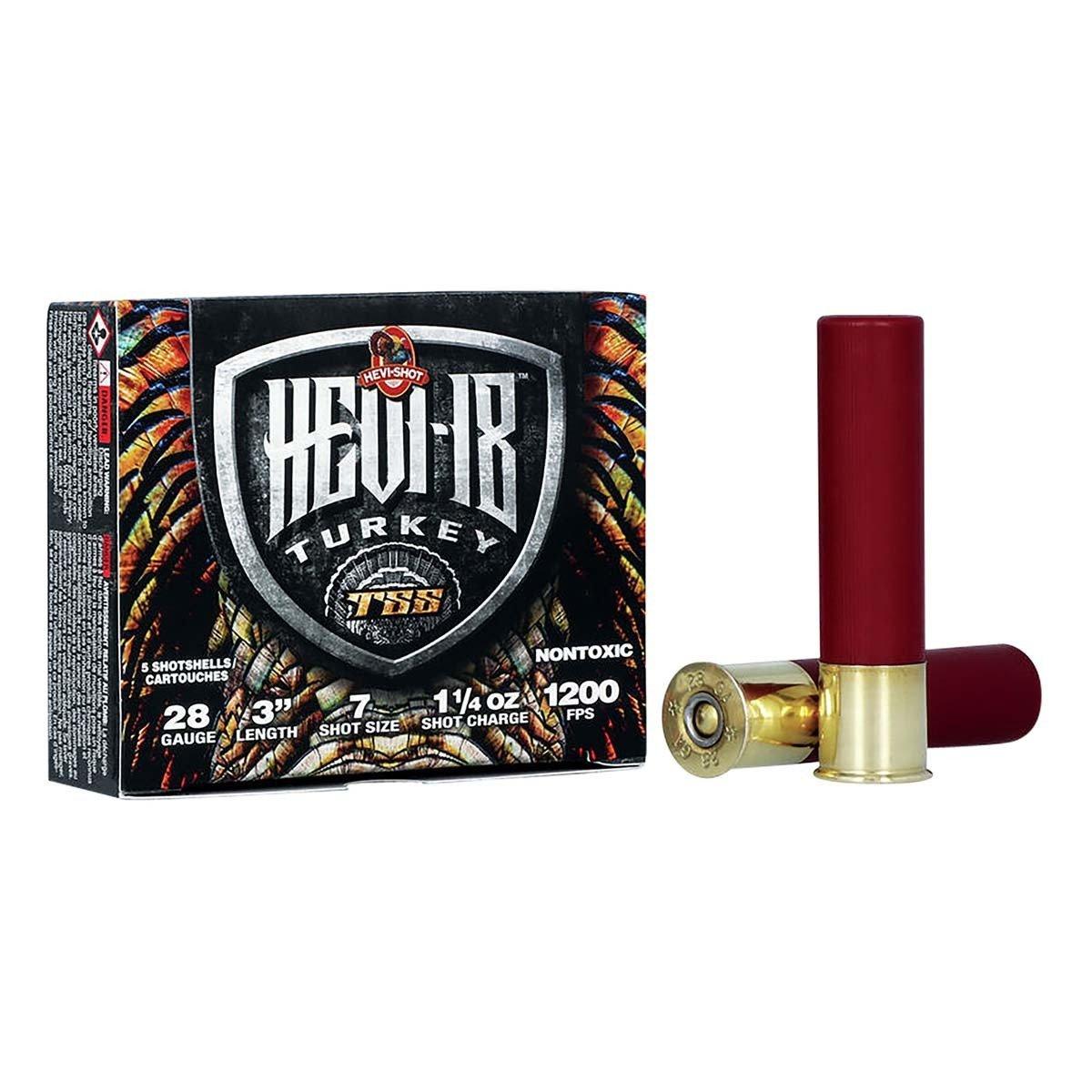 HEVI-Shot Hevi-18 Turkey TSS 28 Gauge Shotshells 5 Round Box