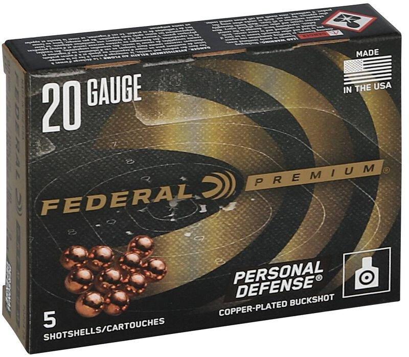 Federal Personal Defense Buckshot 20 Gauge Shotshells 5 Round Box