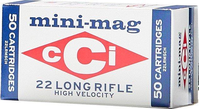 CCI Mini-Mag HP 22 LR Rimfire Ammunition 50 Round Box - CCI