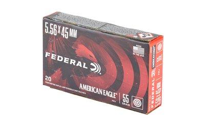 Federal American Eagle 5.56x45mm NATO Rifle Ammunition 20 Round Box
