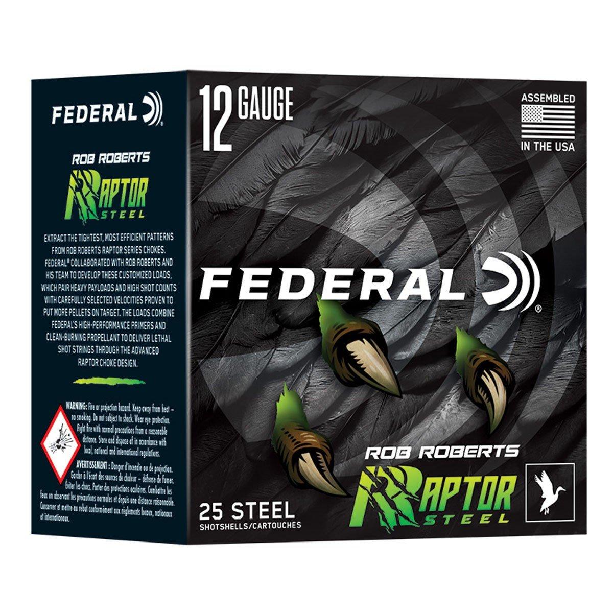 Federal Rob Roberts Raptor Steel 12 Gauge Shotshells 25 Round Box 