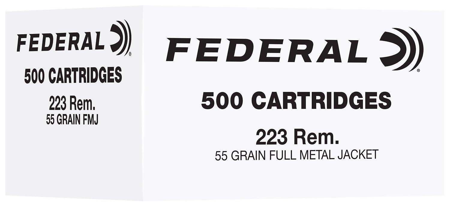 Federal Bulk Rifle FMJ 223 Remington Rifle Ammunition 500 Round Box