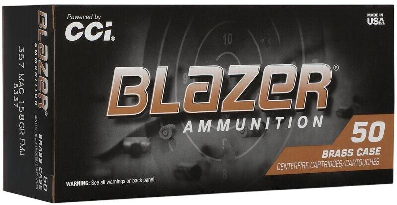 Blazer Ammunition Blazer Brass 357 Magnum Handgun Ammunition 50 Round Box