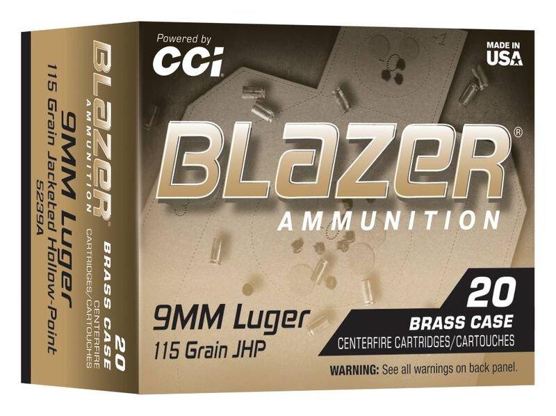 Blazer Ammunition Blazer Brass 9mm Handgun Ammunition 20 Round Box