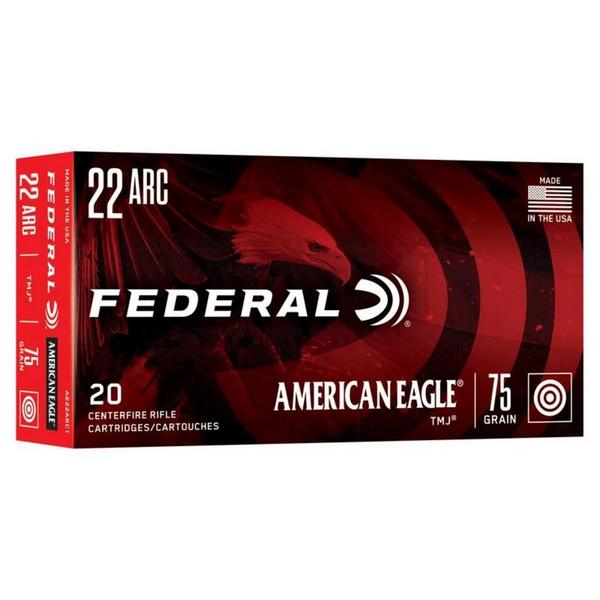 Federal American Eagle TMJ 22 ARC Rifle Ammunition 20 Round Box