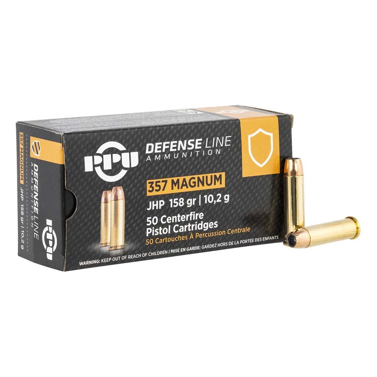 Prvi Partizan PPU Defense Line JHP 357 Magnum Handgun Ammunition 50 Round Box - Prvi Partizan PPU