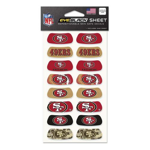 Wincraft San Francisco 49ers Eye Black Sticker Strips - Primary Image