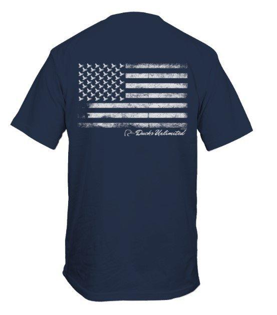 New World Graphics DU Flag White Distressed T-Shirt - New World Graphics