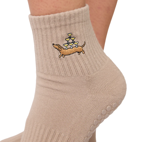 SOULS Champagne Pup Quarter Socks - Primary Image