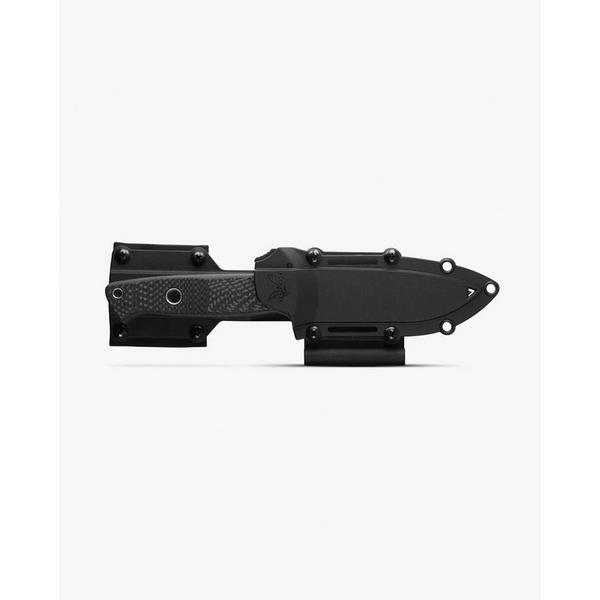 Benchmade Knife Company Benchmade 163BK Carbon Fiber Bushcafter Fixed Blade Knife Black Carbon Knife