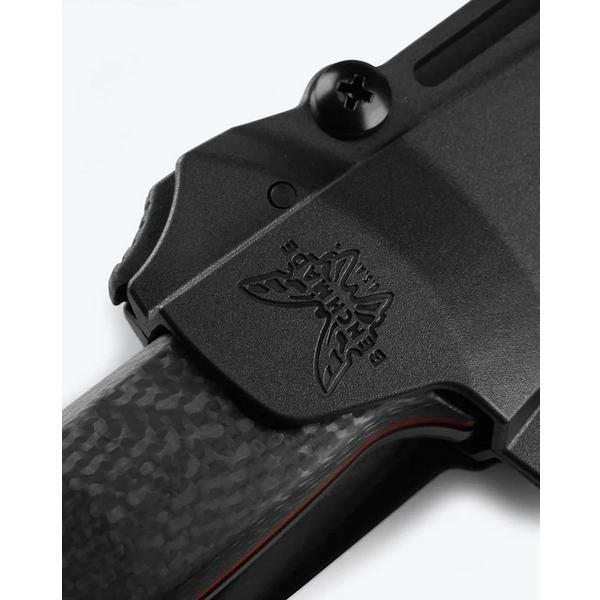 Benchmade Knife Company Benchmade 163BK Carbon Fiber Mini Bushcafter Fixed Blade Knife Black Carbon Knife