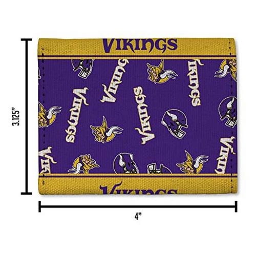 Rico Industries Minnesota Vikings Trifold Canvas Wallet - Primary Image