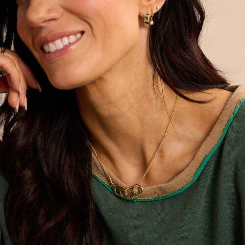 Nickel & Suede Soda Tab Necklace - Primary Image