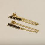 Nickel & Suede Lucia Earrings - Thumbnail 1 of 2