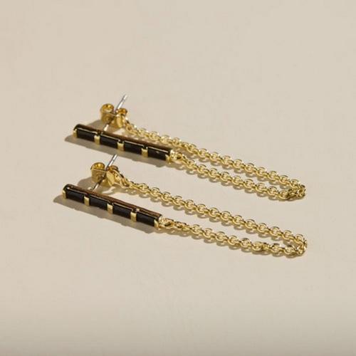 Nickel & Suede Lucia Earrings - Primary Image