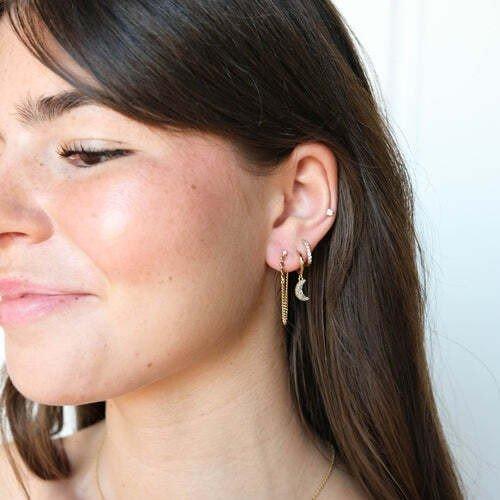 Nickel & Suede Beaded Drop Statement Earrings - Primary Image