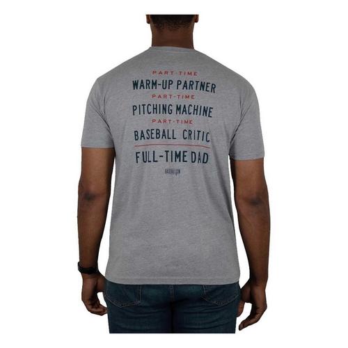 Men's Baseballism Full-Time Dad Baseball T-Shirt - Primary Image