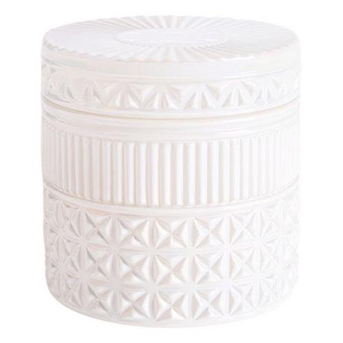 Capri Blue 11oz Volcano White Opal Gilded Faceted 11oz Jar Candle - Primary Image