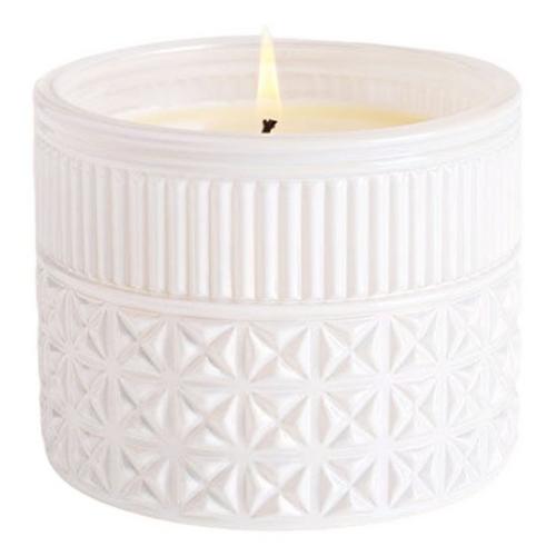 Capri Blue 11oz Volcano White Opal Gilded Faceted 11oz Jar Candle - Primary Image