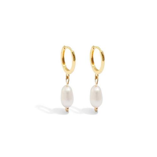 Splendid Iris Small Pear Huggie Earrings - Primary Image