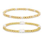 Women's Splendid Iris Beaded Pearl Bracelet Set - Thumbnail 1 of 2