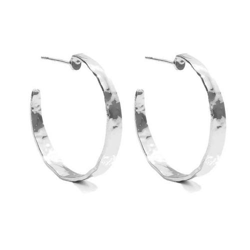 Splendid Iris Medium Wide Gilded Earrings - Primary Image