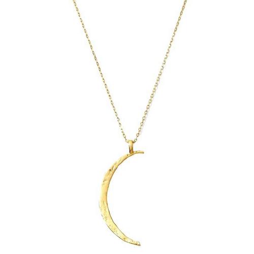 Splendid Iris Gilded Moon Pendant Necklace - Primary Image