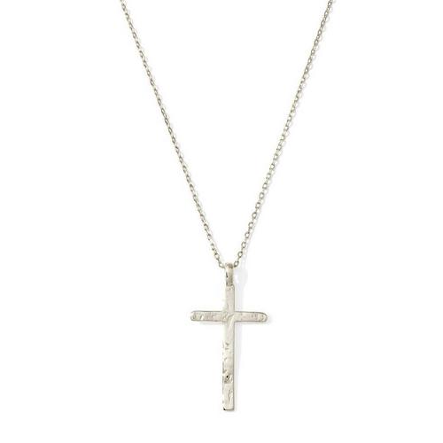 Splendid Iris Gilded Cross Necklace - Primary Image