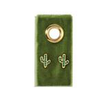 Splendid Iris Green Pave Cactus Stud Earrings - Thumbnail 2 of 2