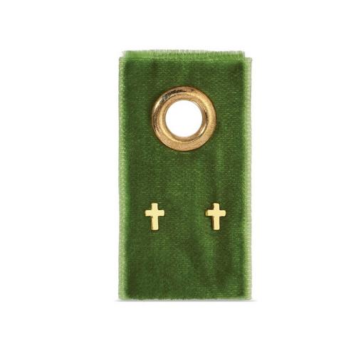 Splendid Iris Small Cross Stud Earrings - Primary Image