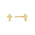 Splendid Iris Small Cross Stud Earrings - Thumbnail 2 of 3