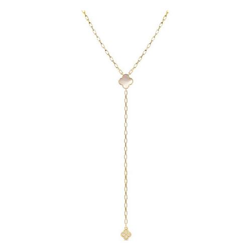 Splendid Iris Long Quatrefoil Y Necklace - Primary Image