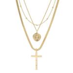 Splendid Iris Triple Cross Necklace - Thumbnail 1 of 3