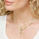 Splendid Iris Triple Cross Necklace - Thumbnail 2 of 3