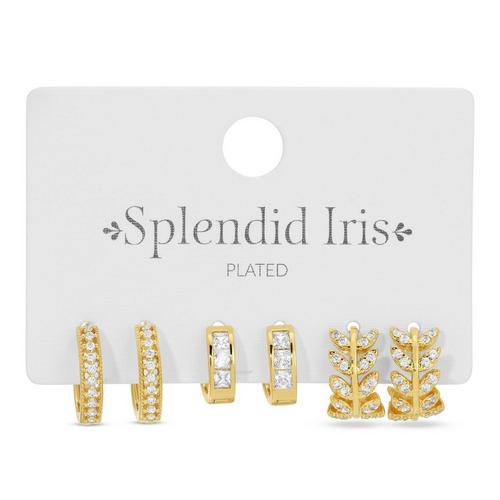 Splendid Iris Stacking 3 Pack Earrings