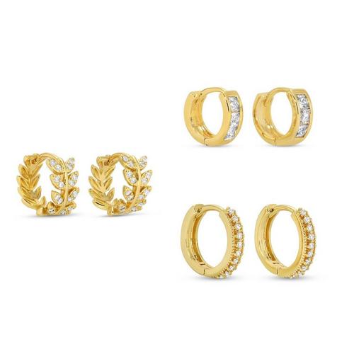 Splendid Iris Stacking 3 Pack Earrings