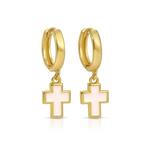 Splendid Iris Cross Drop Earrings - Thumbnail 1 of 2