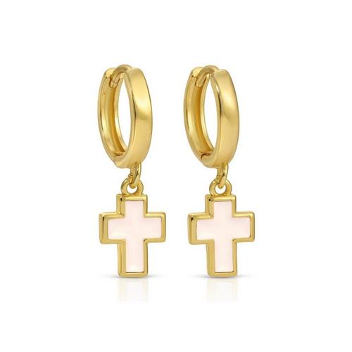 Splendid Iris Cross Drop Earrings - Primary Image