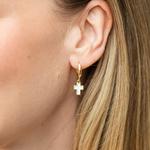 Splendid Iris Cross Drop Earrings - Thumbnail 2 of 2