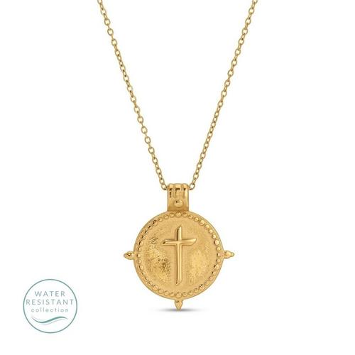 Splendid Iris Vintage Vibe Cross Pendant Necklace - Primary Image