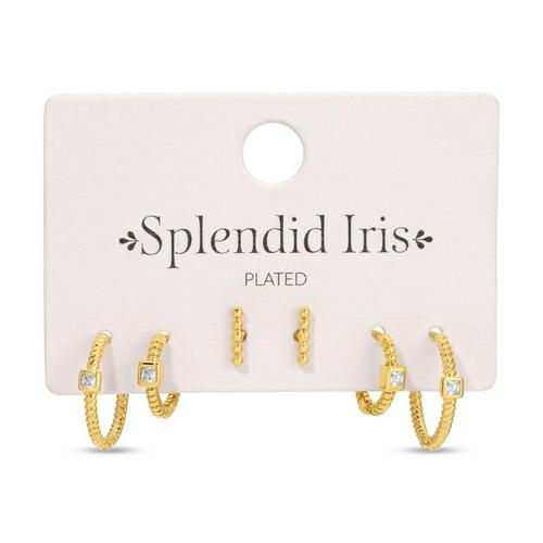 Splendid Iris Twist Huggie 3-Pack Earrings - Primary Image