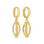 Splendid Iris Football Huggie Earrings - Thumbnail 1 of 2